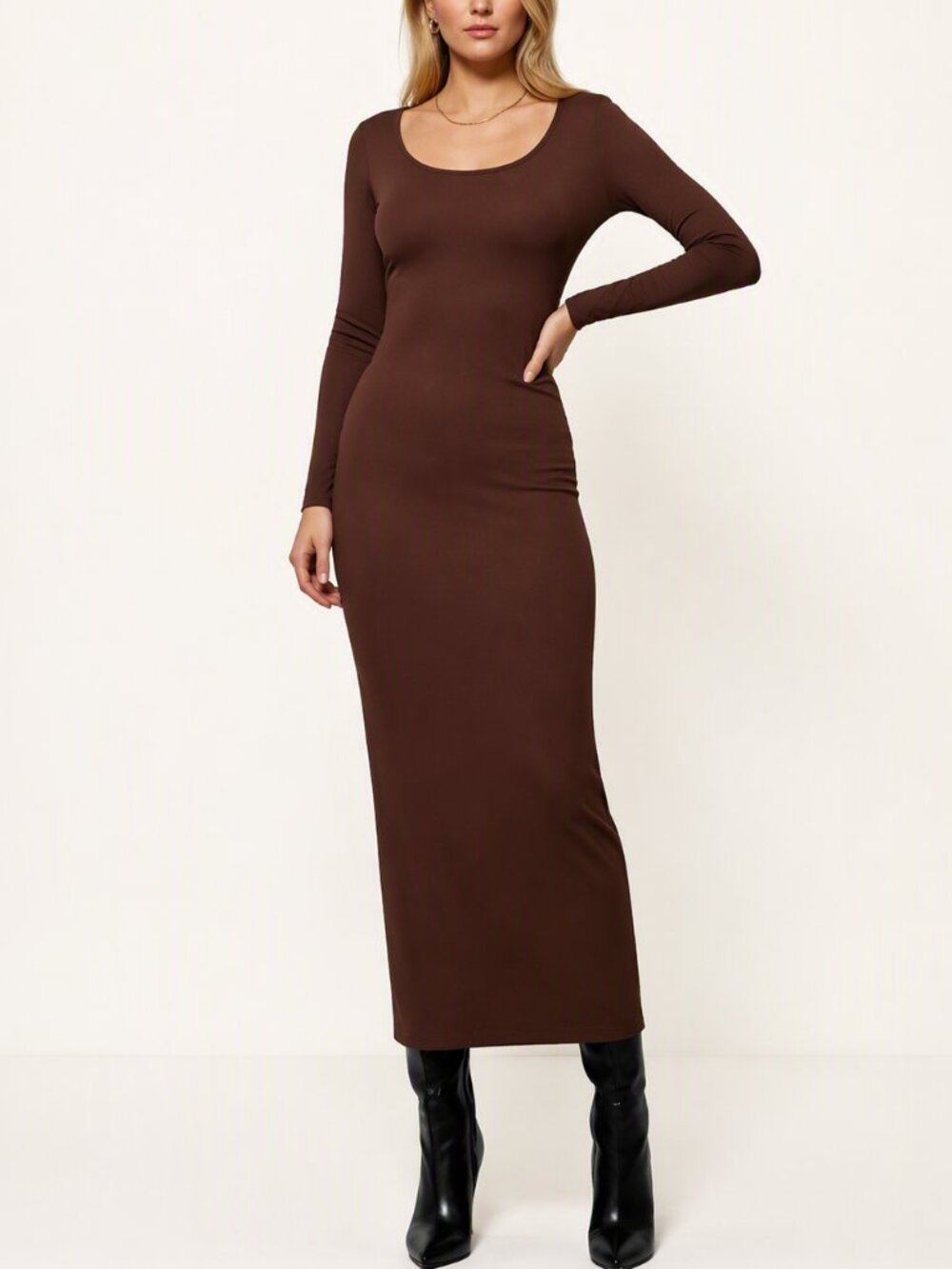 Zara Bodycon Maxi Dress Spiced Apple S NWT